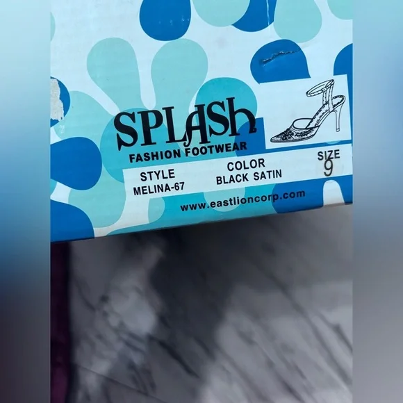 Pointed toe Embroidered and Beaded Black and Silver heels Size:9M - Picture 7 of 8